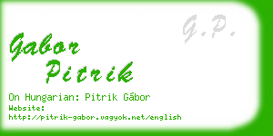 gabor pitrik business card